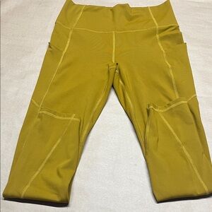Fabletics PureLuxe Mustard Leggings 7/8 Length Small